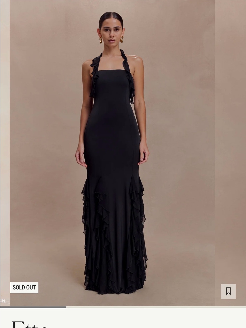 Meshki Halter Ruffle Maxi Dress - Picture 2 of 6